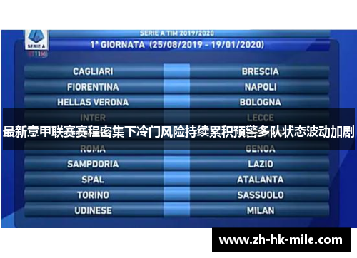 最新意甲联赛赛程密集下冷门风险持续累积预警多队状态波动加剧 最新意甲联赛赛程密集下冷门风险持续累积预警多队状态波动加剧